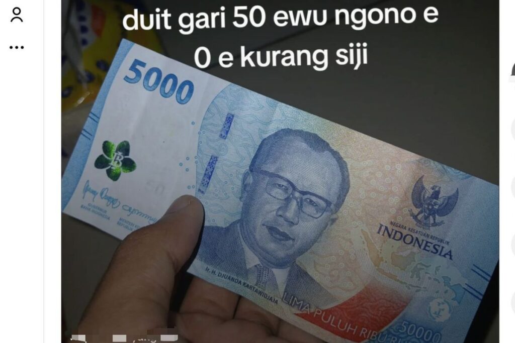 Ramai soal Uang Kertas Biru tapi Nominal Rp 5.000,